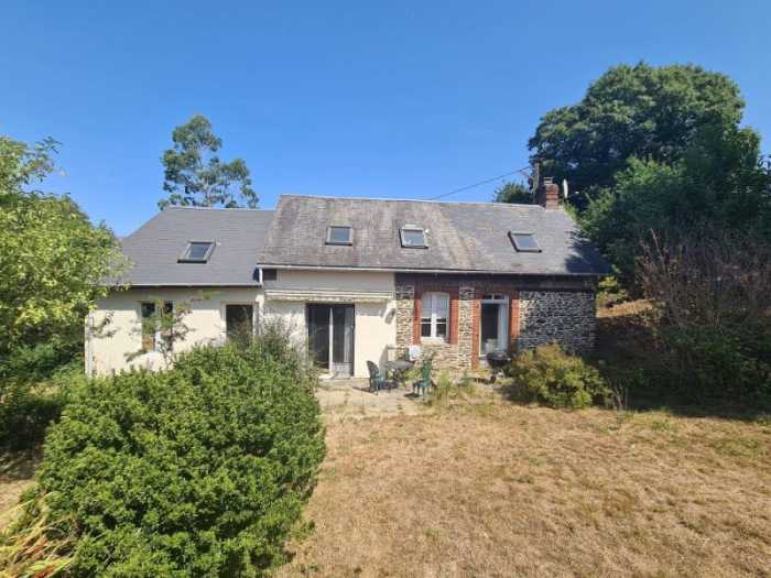 =AHIN-SP-001620 Nr Isigny-le-Buat 50540 Detached house and gîte for sale in woodland setting with stream, pond and waterfall.